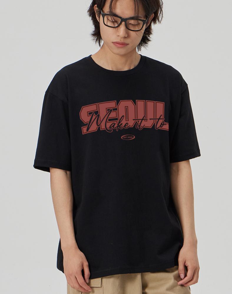 Make It Two [Seoul] Crew Neck Tee_Black L