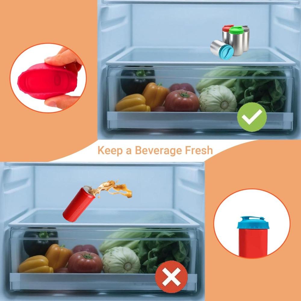 Silicone Can Lid Protector, Reusable Soda Can Lid for Coke, Soda, Beer, Juice, Drink, Soda Can, 2.1 Inch Standard Can Lid