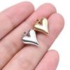 6pcs 13/15/16/29mm Fashion Heart Charm Stainless Steel Charms For Jewelry Making Supplies Handmade Earring Bracelet Love Pendant