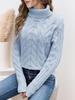 European & American Fashion Women's Cable Knit High Neck Sweater - Autumn/Winter Collection