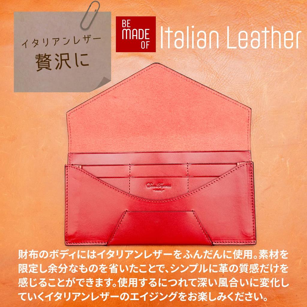 [Dom Teporna] Italy Long Wallet Made from a Single Piece of Leather - Billfold, Coin Purse Not Included - Italian Leather, Genuine Leather Wallet, Pas
