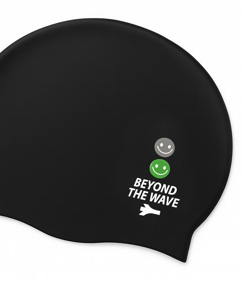 Lenomasuyeongbog Adult Smile Silicone Swim Cap Black Ro-Rc2F409-Bk
