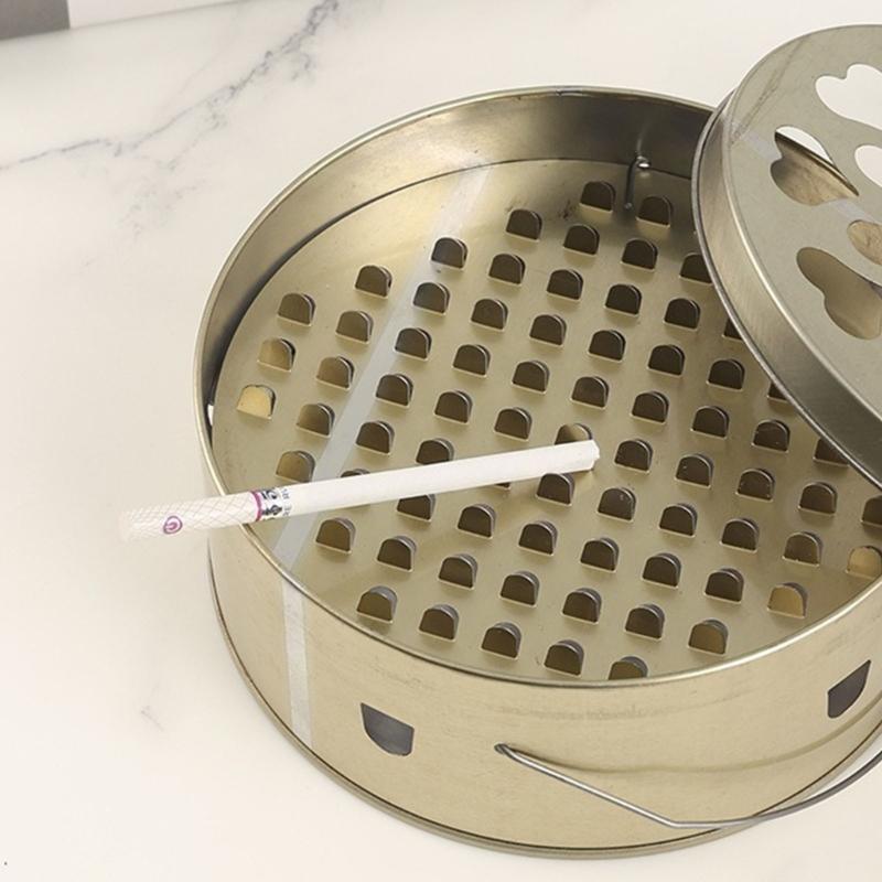 Metal All Purpose Incenses Box Container Tray With Safety Cover Heatproof Construction Perfect For Travel Or Patios Use