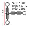 Joint Swivels Bearing Solid Ring Fishing Tackle Fishing Swivel Fishing Connector Solid Connector