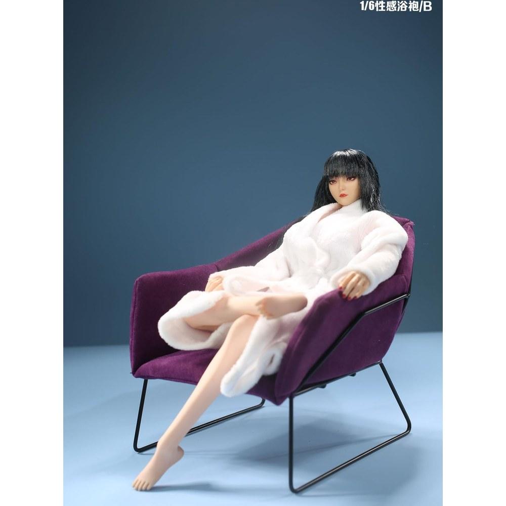 TOYBARJAPAN 1/6 Scale Action Figure Body JO23X-08 Woman Pajama Bathrobe Bath Skirt B White