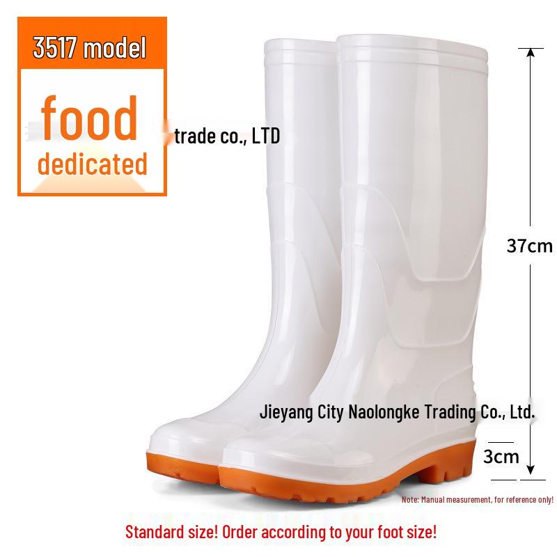 Pánské bílé gumové vysoké holínky do půli lýtek a nízké nazouvací pracovní boty