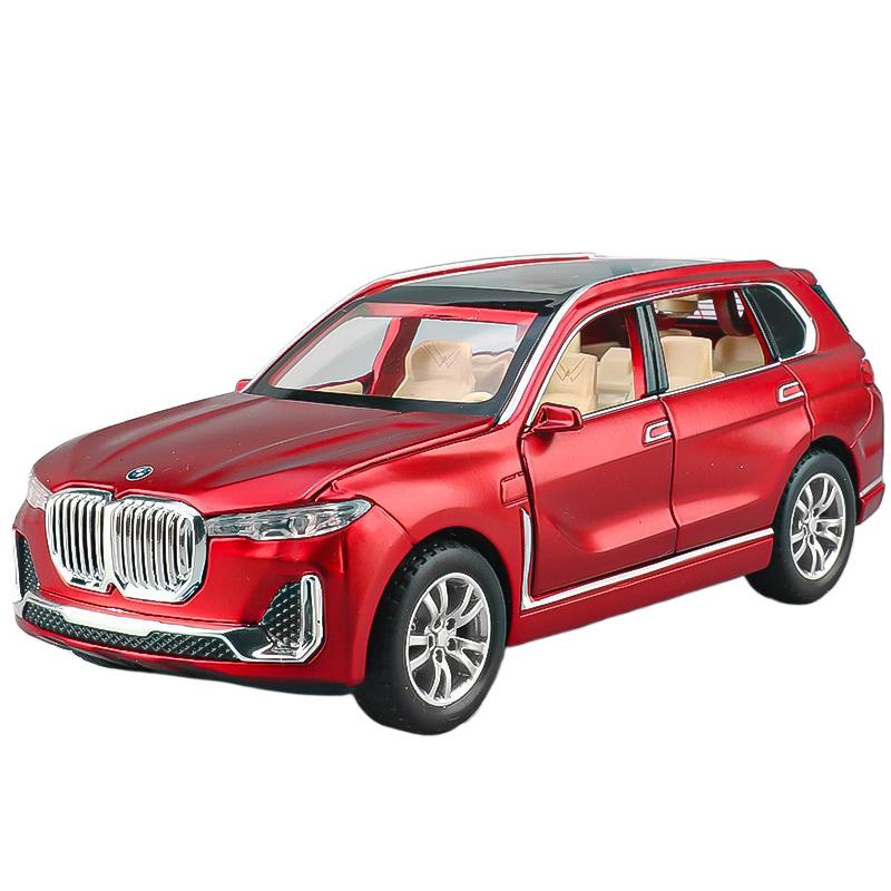 

1/32 BMW X7 Off Road SUV Alloy Metal Diecast Model Car Sound & Light Pull Back Collection Hobby Children Toy Car Birthday Gifts красный