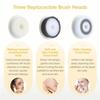 Electric Ultrasonic Facial Cleanser Brush 3 In 1 Cleansing Face Brush 360 Rotate Deep Cleaning Brush Facial Skin Care Tools