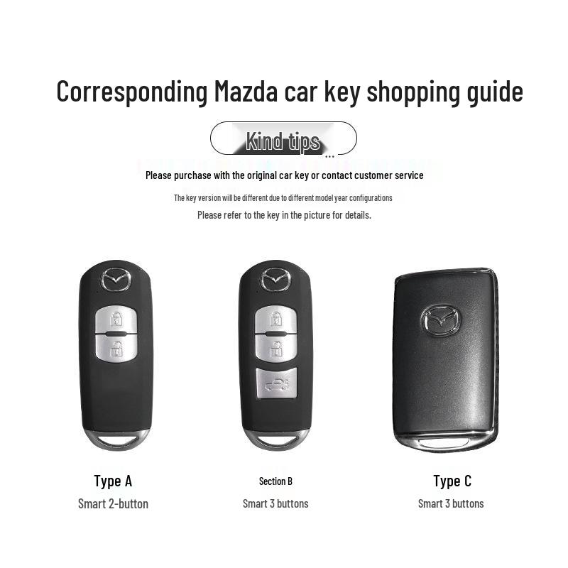 Husa cheie Mazda 3 Axela: Carcasă de protecție TPU transfrontalieră pentru CX5, CX4, Atenza.