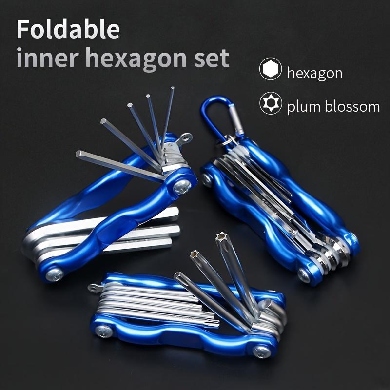 7PCS Folding Allen Wrench Set Metric/SAE/Torx Allen Key Set for Basic Home Repair