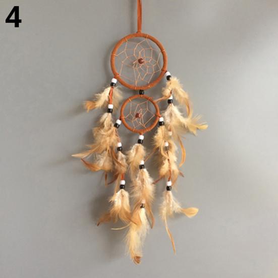 Double Circle Dream Catcher with Feathers Hanging Decoration Bedroom Ornament