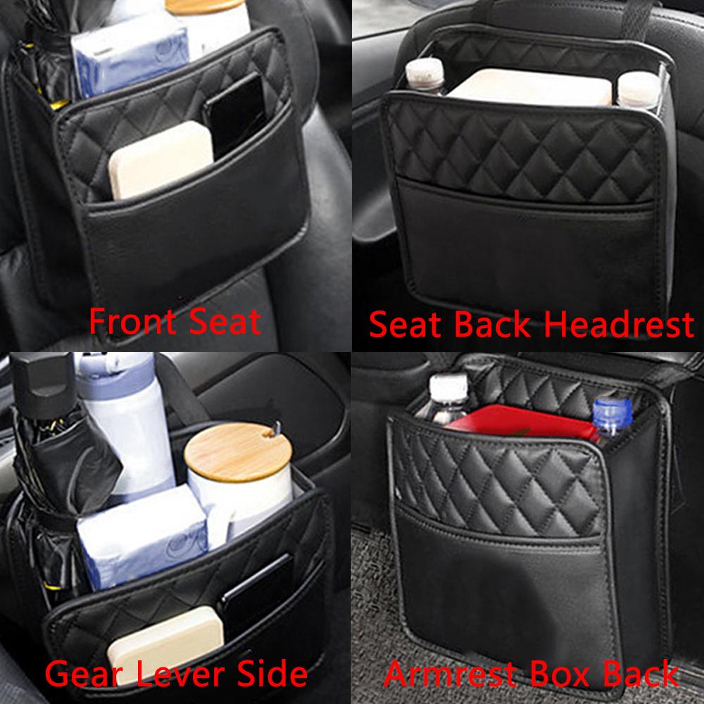 Bil Organizer Auto Vanntett Bil Baksete Oppbevaringsboks Telefonlomme Lomme Bil Baksete Organizer Protector Hengende oppbevaringspose