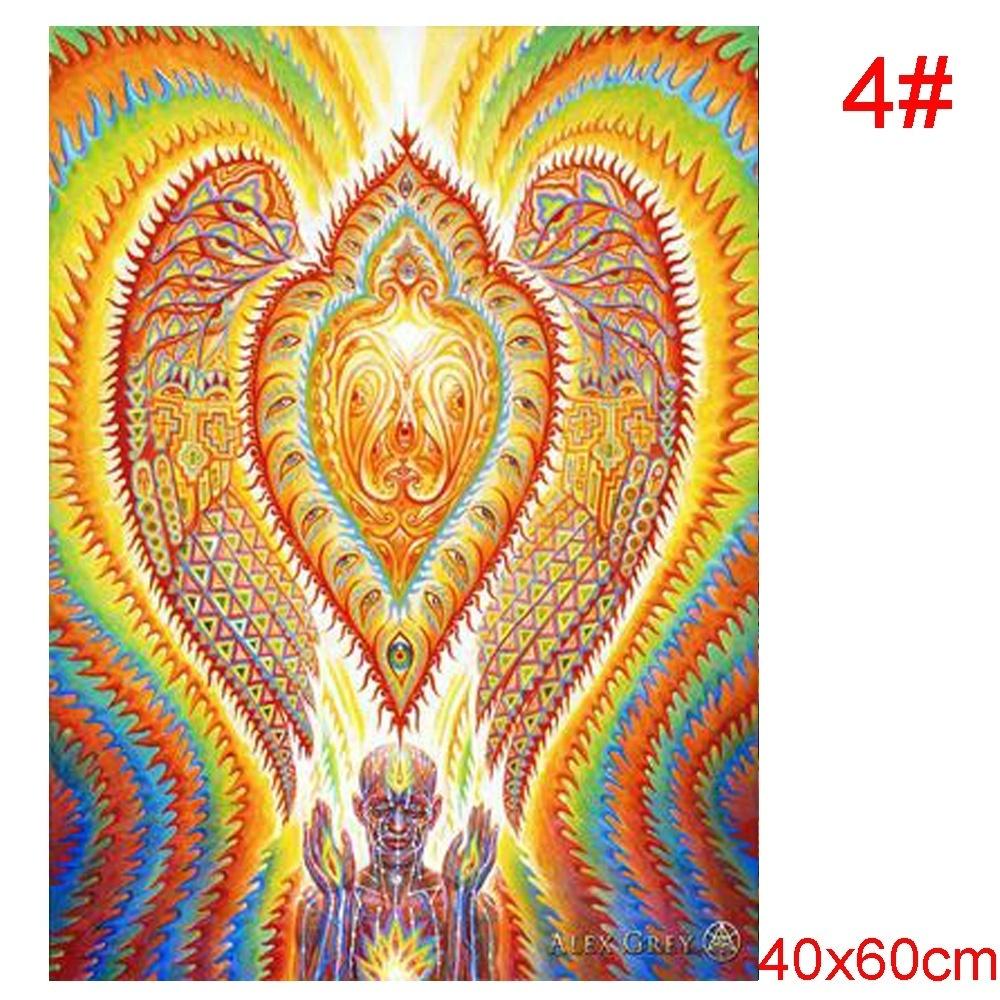 Buy Alex Grey Psychedelic Trippy Pattern Silk Fabric Posters Visual ...