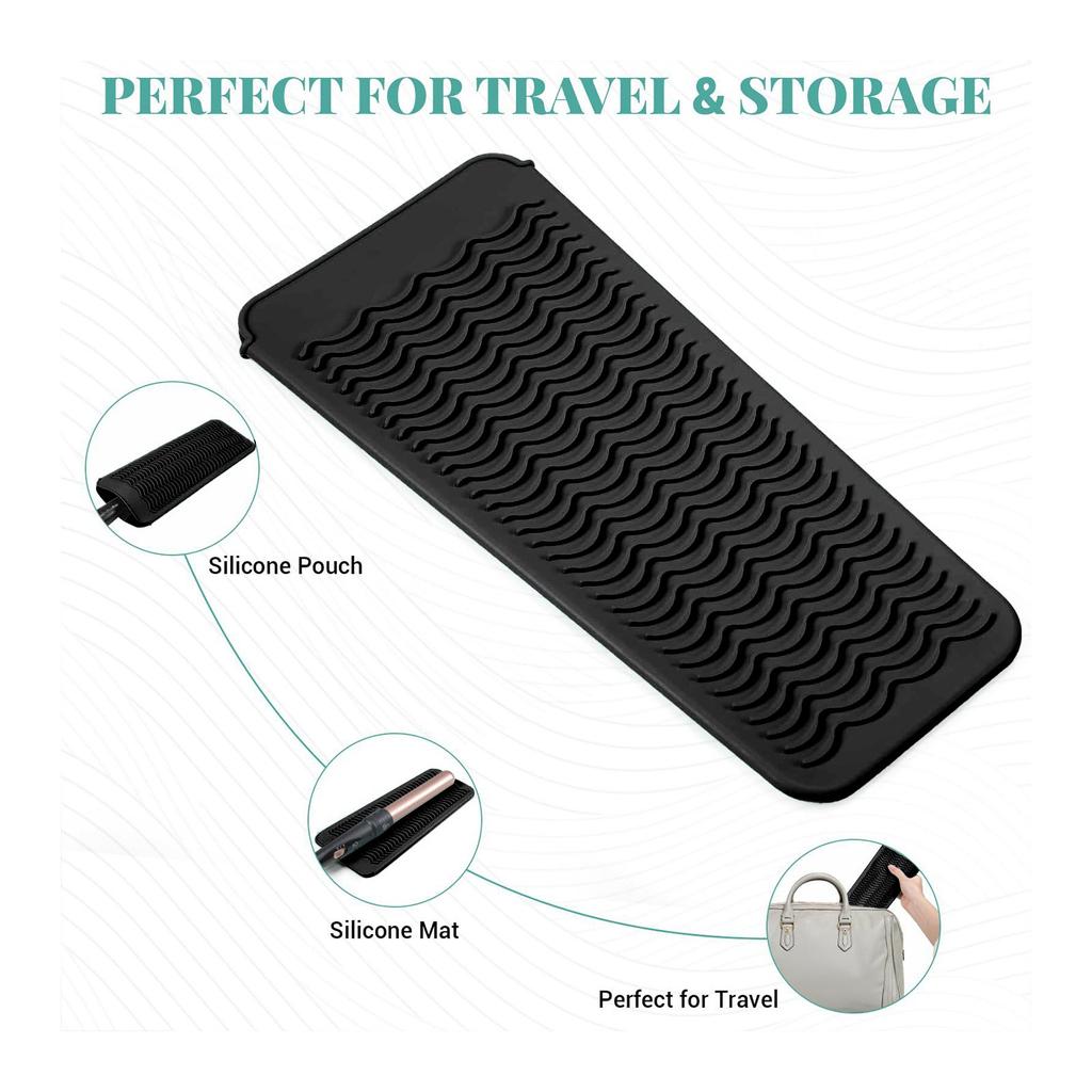 Travel Mat For Straighteners, Heat Resistant Mat For Curling Irons, Counter For Hair Straighteners, Heat Resistant Mat Straighteners And Hair Styling