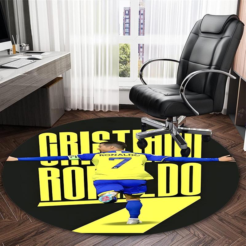 1pc Number 7 Soccer17 Carpet, Round Rug, Comfortable, Suitable for Entryways, Living Rooms, Office, And Bedrooms, Christmas Decoration