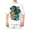 Summer White Plus Size Tshirt Dragon Ball Anime Printed Men and Women Casual Parent Child Tops Harajuku Y2K Streetwear Fashion