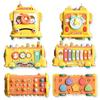 Bus Knocking Hammer Game Baby Montessori Kids Toys Fishing Maze Puzzle Music Multifunctional Bus Storage Box Educational Toys