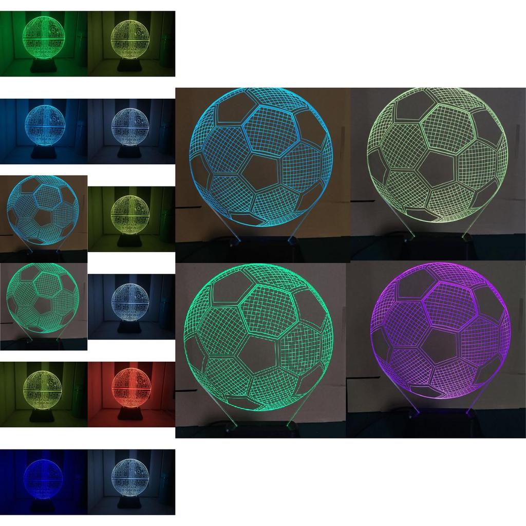 Star Wars Dødsstjernen 3D LED Nattlys med Berøringskontroll for Soveromsdekor