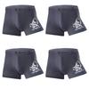 4 Pcs Men's Underwear Printed Boxer Shorts Youth Breathable Modal Underpants