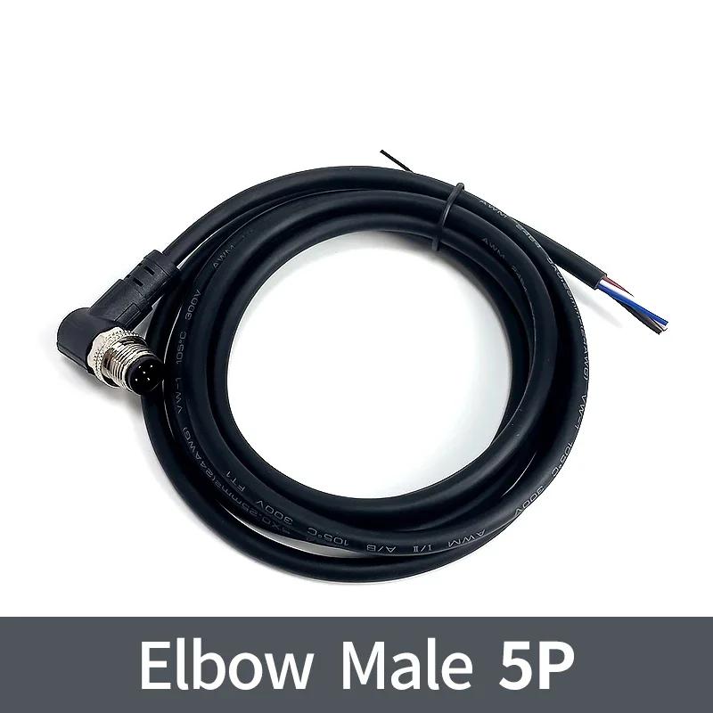 Conector senzor M12 de 2 metri mufă cablu impermeabil Masculin și Femeie 4 5 8 12Pin PVC Conectori M12 de turnare prin injecție integrate