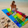proof beach towel with a Rainbow Friends2 pattern - soft,absorbent,quick-drying,machine washable - perfect for swimming,camping,bathing