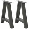 Vidaxl Coffee Table Legs, 2 Pcs, Anthracite, 50X(42-43) Cm, Steel