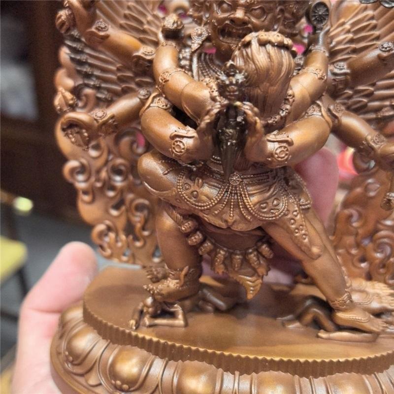 50% off RARE buddha Vajrakilaya Dorje Phurpa Karma Heruka copper carving Exquisite buddha for monk buddhist altar family worship
