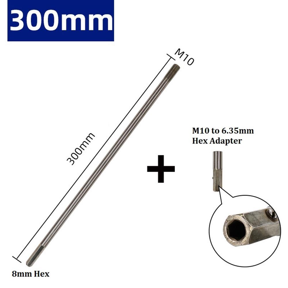 M10 Chuck Drilling Connect Rod Silver 8mm Hex Shank