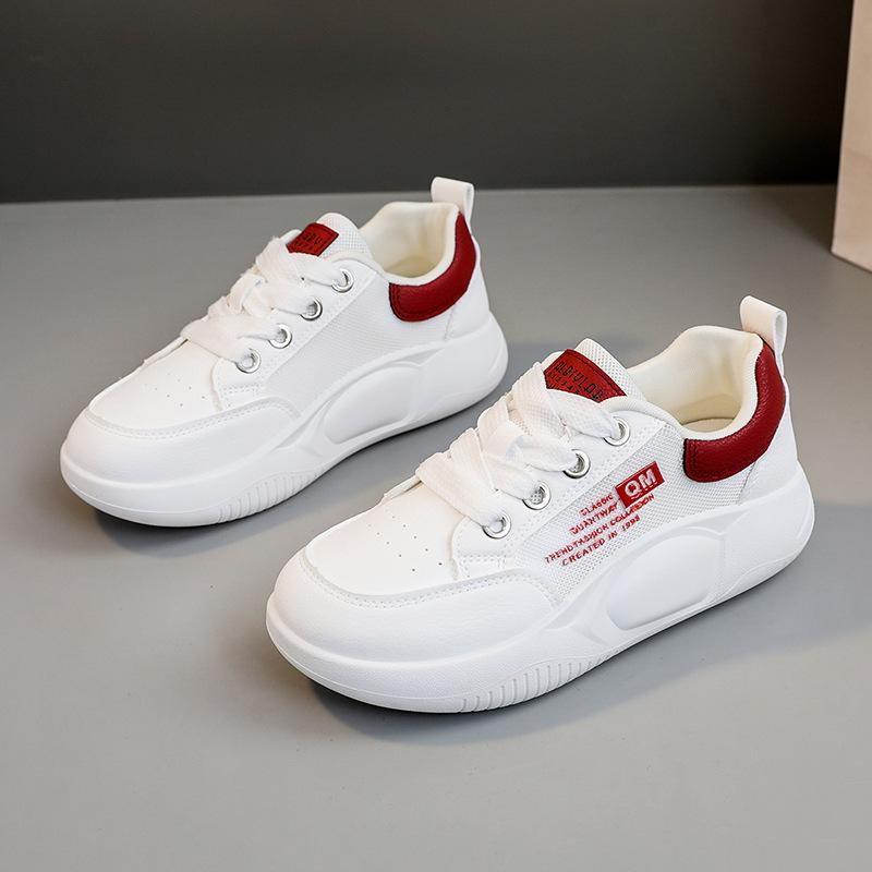 

Xq5808 Белая обувь, женские туфли-лодочки с сеткой, женские кроссовки, женская обувь, дышащая сетчатая обувь с отверстиями на толстой подошве, увеличивающая рост 35