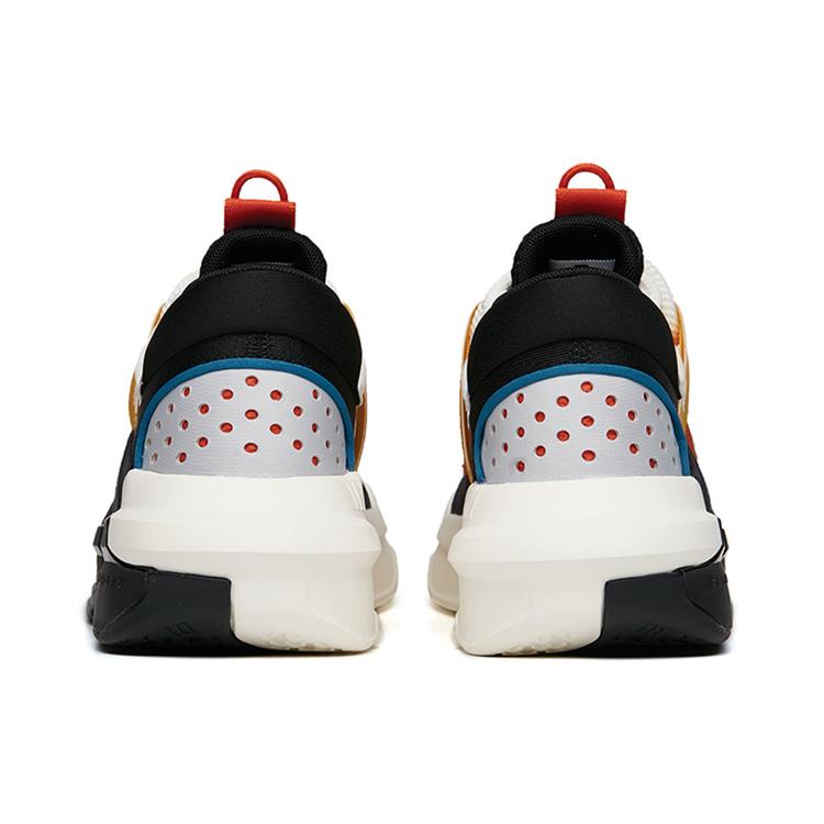 New Anta Bastard 3.0 Anti Slip Wear Resistant Low Top Skateboard Shoes Black White Orange 112218084-2