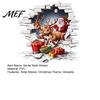 Decorative Bathroom Stickers Santa Claus Toilet Sticker, Elk And Gift Box Print, 3D Festive PVC Wall Decals Christmas Decal, Removable Waterproof