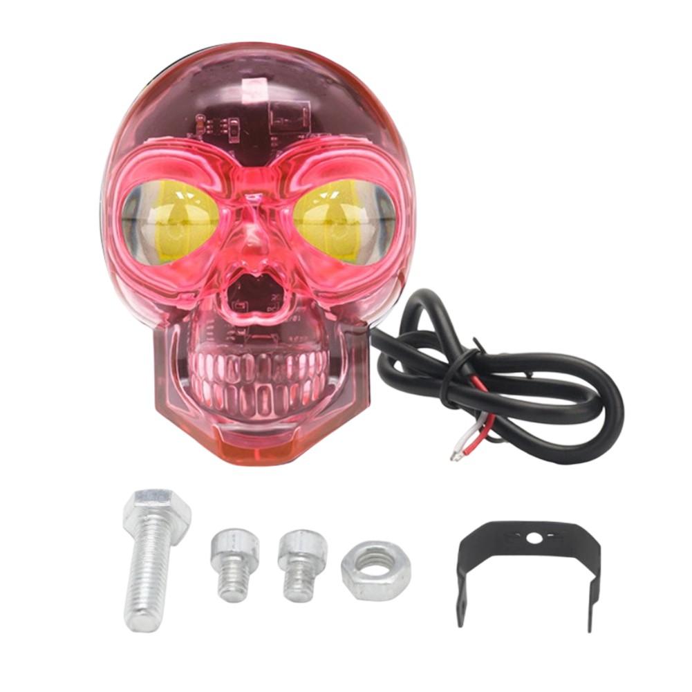 LED Skull Motorcycle Fog Light Auxiliary Headlight with Three Light Modes for Safe Driving in Various Conditions