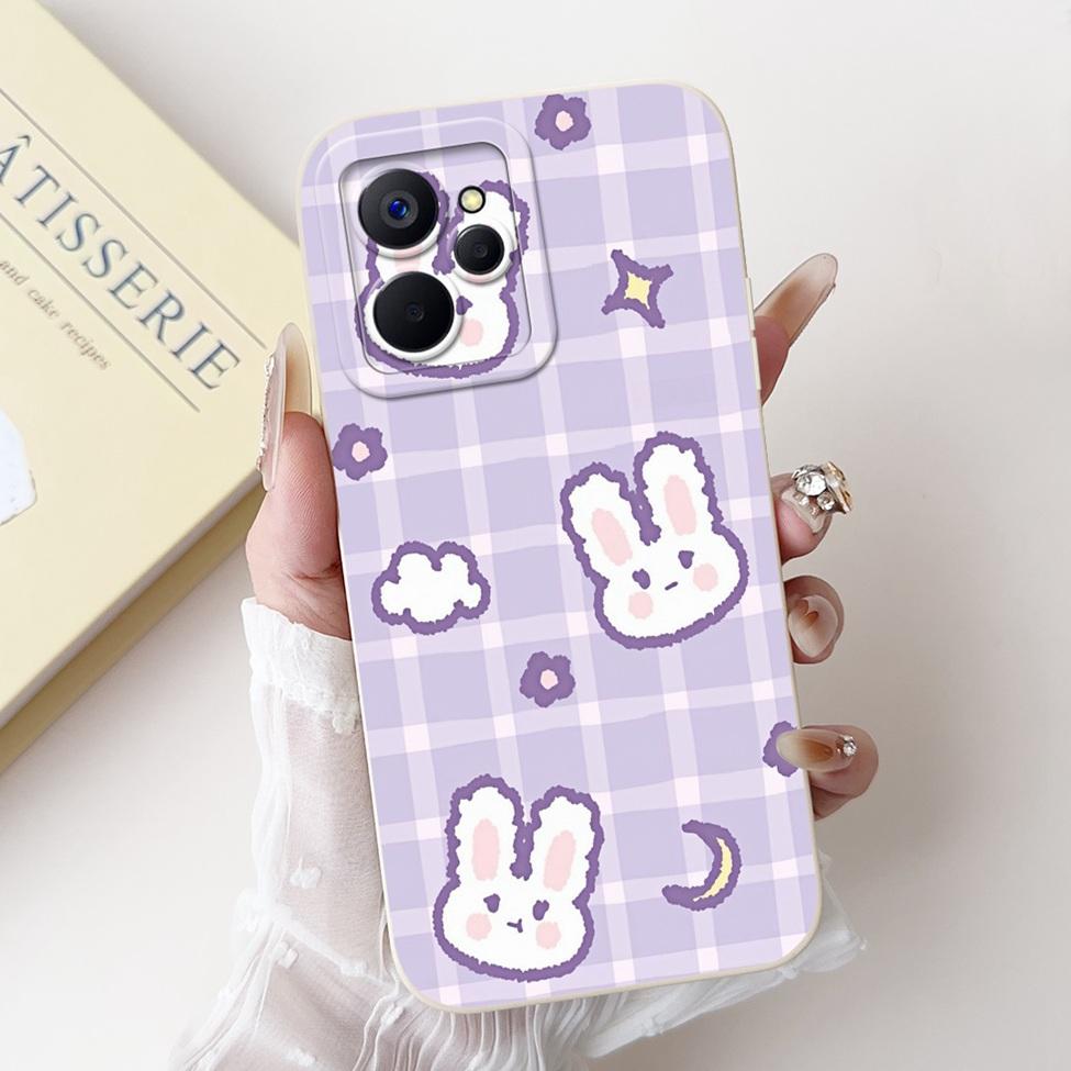For Realme10 5G China RMX3663 Cover For Realme 10 5G Case Silicone Luxury Fashion Flowers Kawaii Cute Cat Shockproof Phone Case