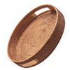 Food Tray Home Decor Rattan Storage Basket Multipurpose Fruit Light Brown Baskets