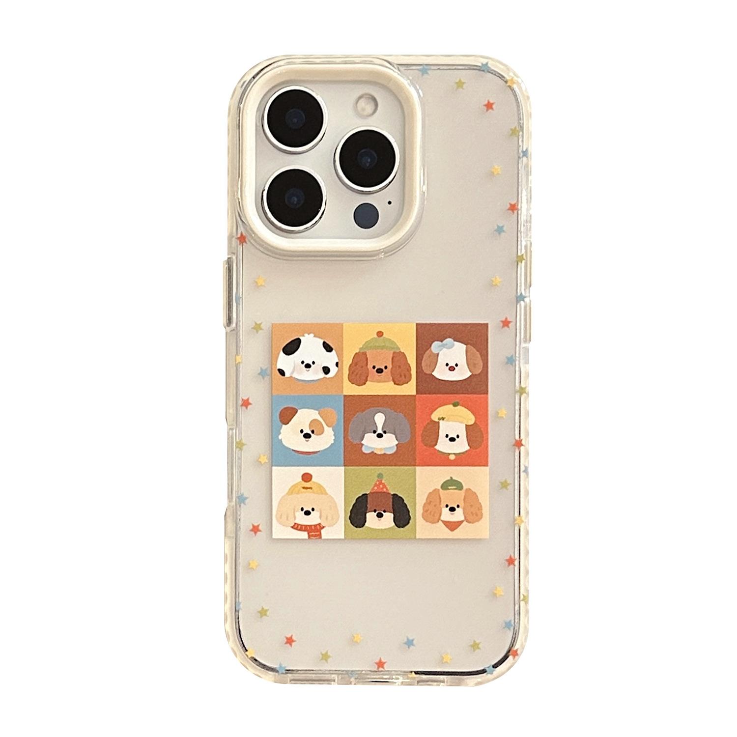 

Прозрачный красочный чехол для телефона с щенком и звездой для iPhone 16 и iPhone 17 iPhone 17 Pro Max