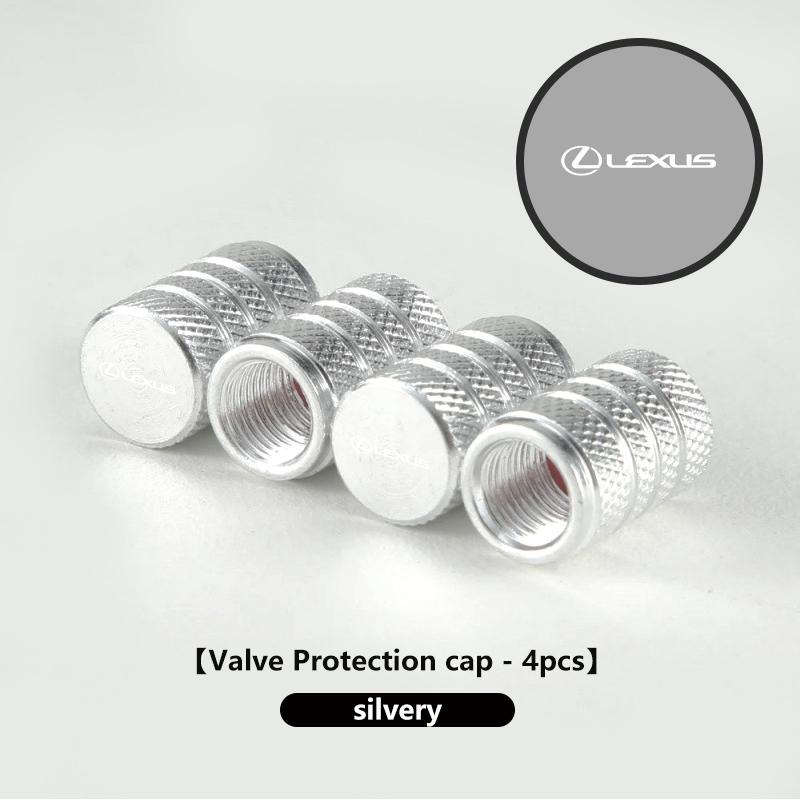 4PCS Car Wheel Tire Valve Cap Cover Airdust Waterproof For Lexus UX250h RX450h RX300 GX470 CT200h RX400h NX300h RX350 AEI1
