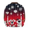 Mens Christmas Sweater Zip Up Sweatshirts Vintage Knit Graphic Sweatshirt Xmas Stand Collar Pullover