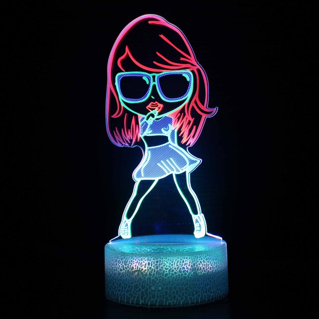 Music Taylor Guitar Music Note Earphones Series Ambient Light Usb Colorful Rgb Night Light Small Desk Lamp