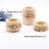 Modern Simple Cylindrical Wooden Candle Holder for Festive Decor