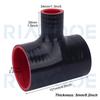51 57 63 70 76mm T Shape Silicone Hose for BOV Coupler Adapter Air Intake Turbo Supercharger Charge Pipe Universal T-piece Tube
