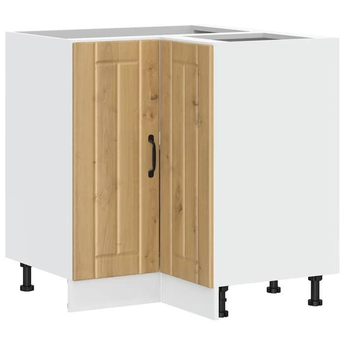 VidaXL Armoire d'angle de cuisine Lucca chêne artisanal, armoire d'angle, meuble d'évier d'angle,, meuble d'angle 853756