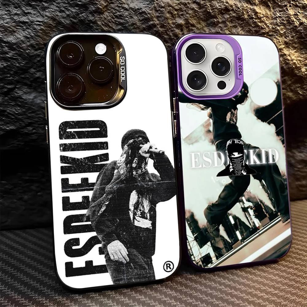 Singer E-EsDeeKid For Iphone 15 14 13 Plus 17 16 12 11 Pro Max Matte Colored Silver Luxury Phone Cover