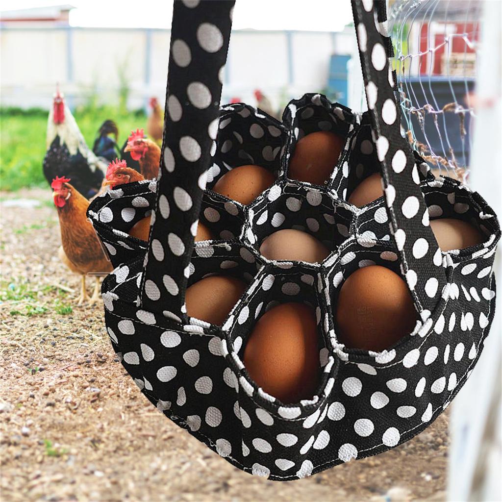 Leinen Eierkorb zum Sammeln frischer Eier für Eierkartons, Hühner- und Gänseeier, ideal als Osterkorb oder Sammler brauner Eier