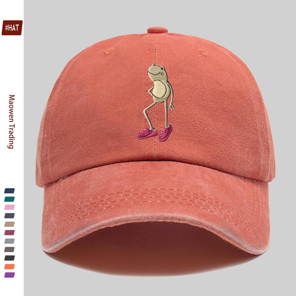pc Cartoon Frog Print Baseball Cap Casual Printed Sun Hat Comfortable Lightweight Decorative Hat with Adjustable Strap Truck