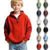 Moletom com Capuz Infantil Camisas de Manga Longa para Meninos Liso Moletons para Meninos Tops Pulôver para Adolescentes Roupas