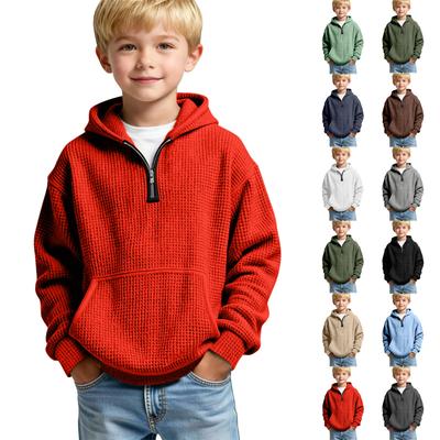 Kids Hooded  Sweatshirt Boys Long Sleeve Shirts  Soild  Boys Hoodies Teens Pullover Tops Clothes