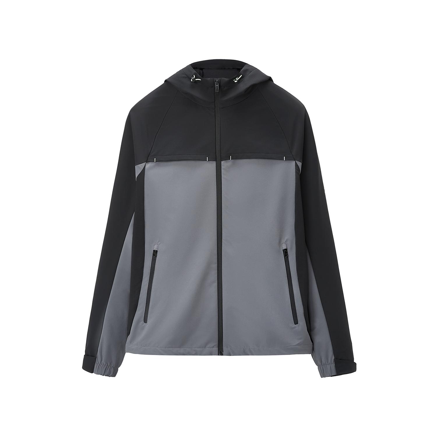 adidas Sportswear Colorblock Hooded Jacket Black/Grey KA2559 S