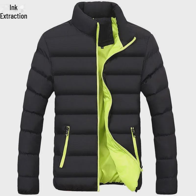 Men's Korean-Style Velvet Winter Cotton Coat - Trendy Youth Short Jacket