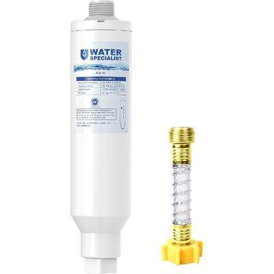 Waterspecialist RV Inline Water Filter, NSF Certified, Reduces Chlorine, Bad Taste And Odor, Rust, Corrosion, Sediments, And Turbidity, Dedicated For