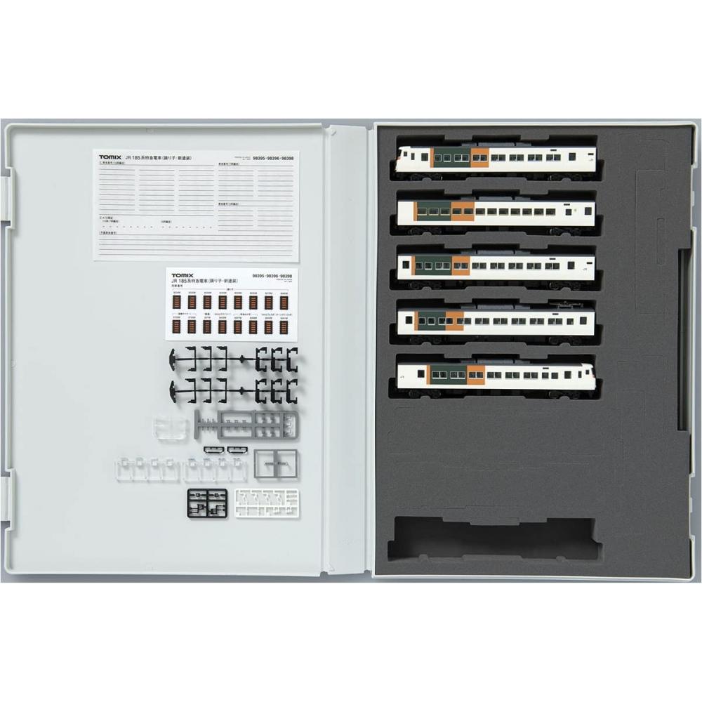 TOMIX Ecartament N Seria 185 Tren Express Dansator Vopsea nouă Fustă întărită Set de bază A 5 vagoane 98395 Tren model feroviar